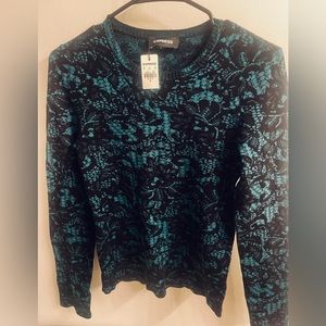 Express Lace Print Sweater